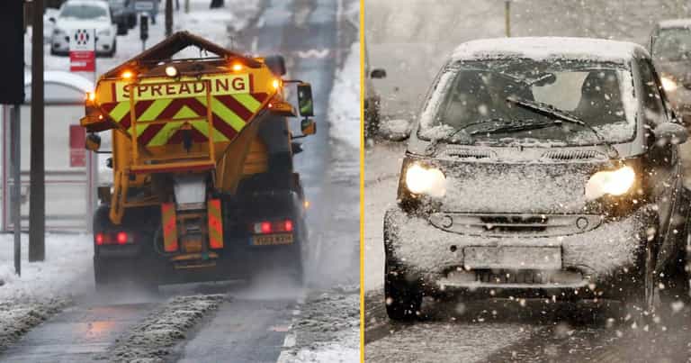 Snow lands in UK as 10cm expected to fall today in weather warning Snow lands in UK as 10cm expected to fall today in weather warning