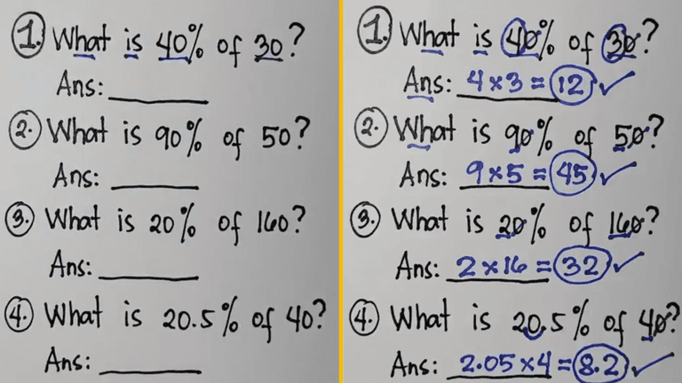 ‘Perfect’ method to solve percentages is blowing people’s minds ‘Perfect’ method to solve percentages is blowing people’s minds
