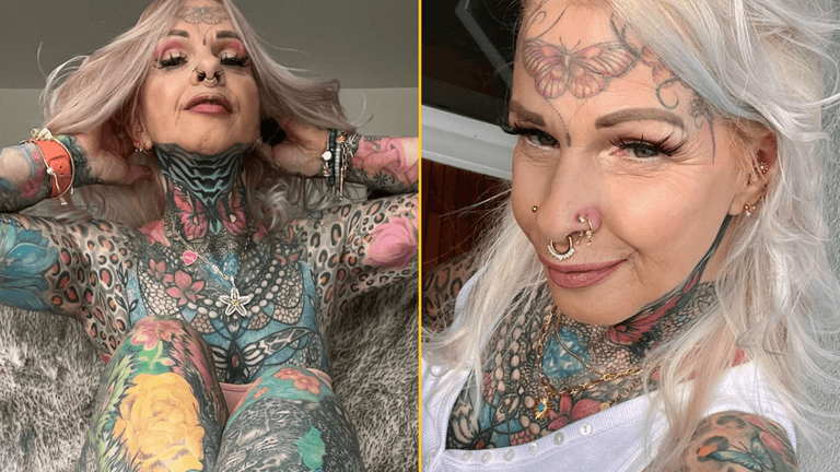 ‘I’m a grandmother and every inch of my body is covered in tattoos’ ‘I’m a grandmother and every inch of my body is covered in tattoos’