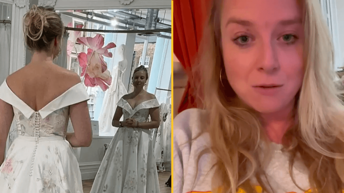 Woman’s creepy wedding dress reflection is being compared to something from Black Mirror