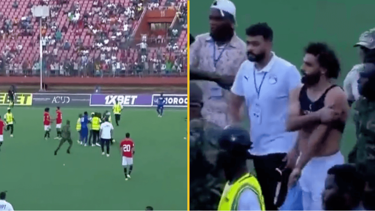 Mo Salah targeted by pitch invaders in Egypt vs Sierra Leone