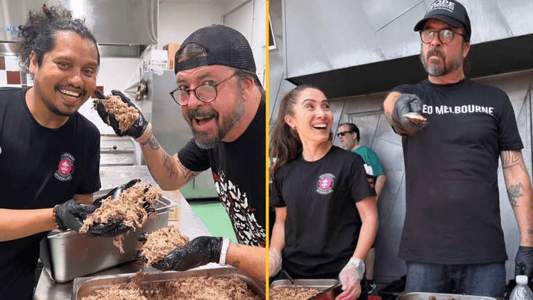 Dave Grohl feeds homeless on day off during Foo Fighters tour Dave Grohl feeds homeless on day off during Foo Fighters tour