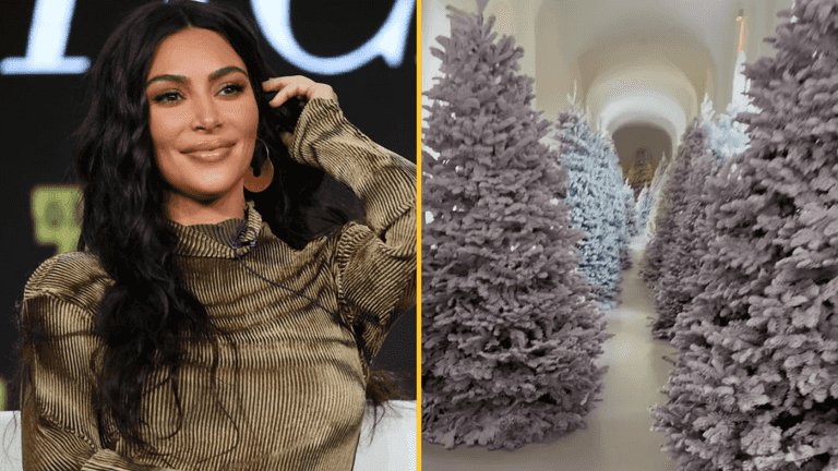Kim Kardashian has paid for a whole forest to be put up inside her mansion for Christmas Kim Kardashian has paid for a whole forest to be put up inside her mansion for Christmas