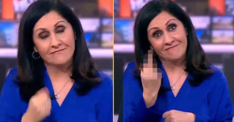 Viewers stunned as BBC presenter randomly gives the finger live on air Viewers stunned as BBC presenter randomly gives the finger live on air