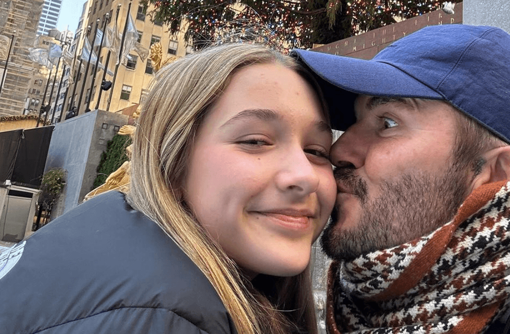 David Beckham kisses daughter again after internet backlash