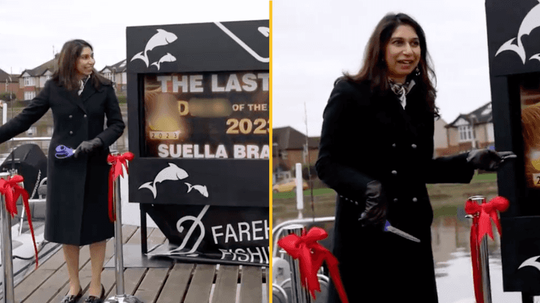 Suella Braverman given ‘d**k of the year award’ in humiliating prank Suella Braverman given ‘d**k of the year award’ in humiliating prank