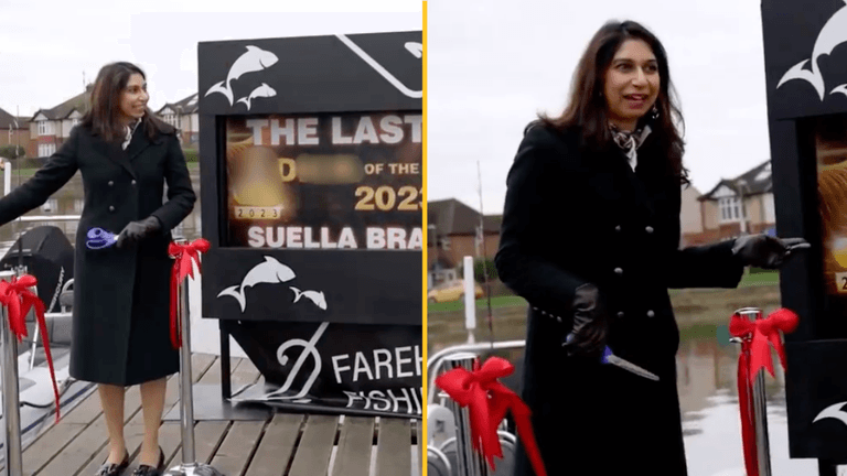 Suella Braverman given ‘d**k of the year award’ in humiliating prank Suella Braverman given ‘d**k of the year award’ in humiliating prank