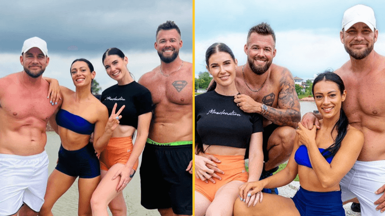 ‘Best friends’ who share husbands admit people get confused when they see them all kissing ‘Best friends’ who share husbands admit people get confused when they see them all kissing