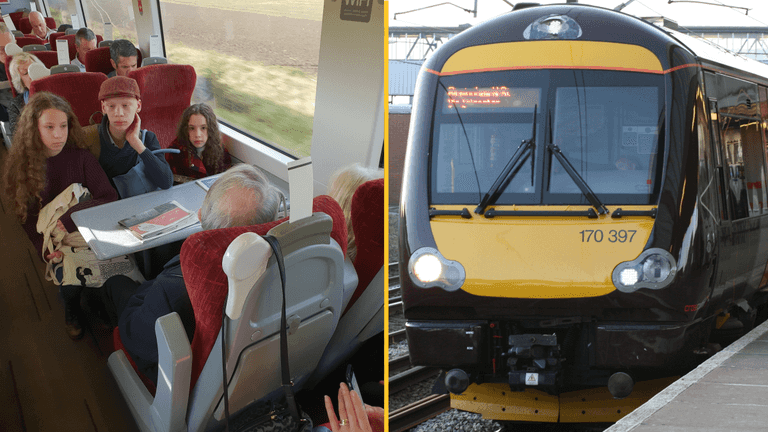 Mum slates elderly couple who refuse to give up train seats she booked for kids Mum slates elderly couple who refuse to give up train seats she booked for kids