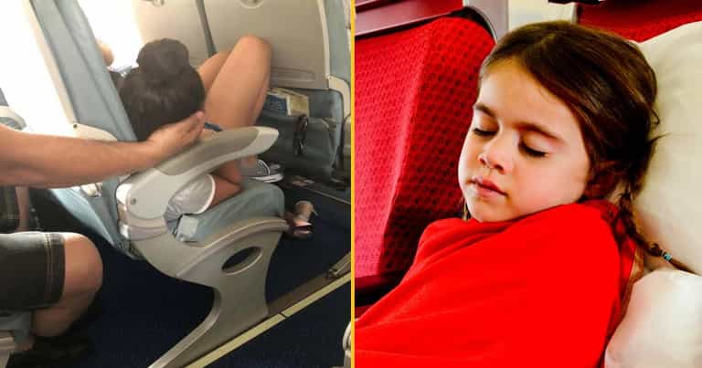 Man cradles daughter’s head for 45 minutes on flight so she can sleep Man cradles daughter’s head for 45 minutes on flight so she can sleep