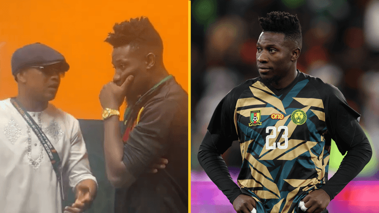 Andre Onana had to be calmed down by El Hadji Diouf after missing Cameroon’s AFCON opener Andre Onana had to be calmed down by El Hadji Diouf after missing Cameroon’s AFCON opener