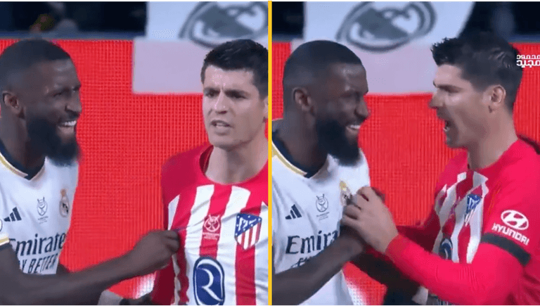 Antonio Rudiger spotted twisting Alvaro Morata’s nipple in Madrid derby clash Antonio Rudiger spotted twisting Alvaro Morata’s nipple in Madrid derby clash