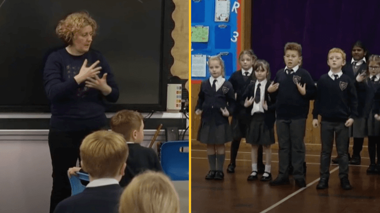 Primary school children taught sign language as part of curriculum Primary school children taught sign language as part of curriculum