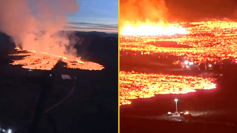 Icelandic town evacuated after huge volcanic eruption Icelandic town evacuated after huge volcanic eruption