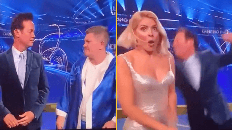 Stephen Mulhern floored by Ricky Hatton punch on Dancing on Ice debut Stephen Mulhern floored by Ricky Hatton punch on Dancing on Ice debut