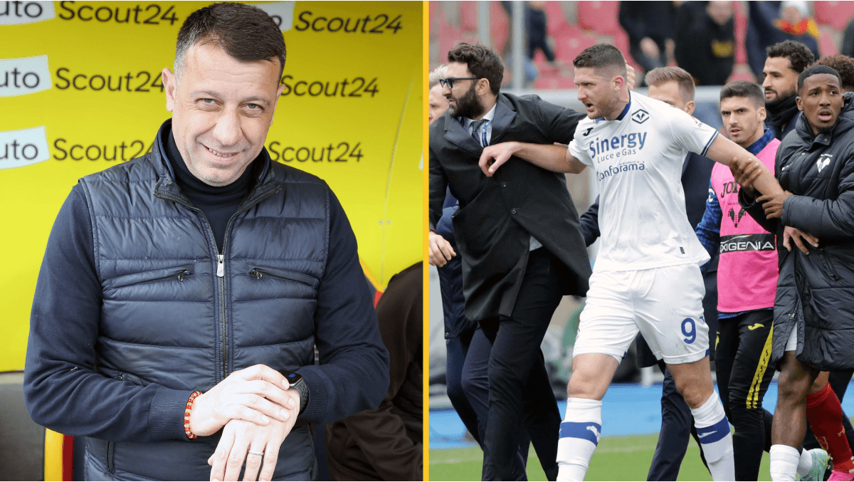 Serie A manager sacked after headbutting opposition player