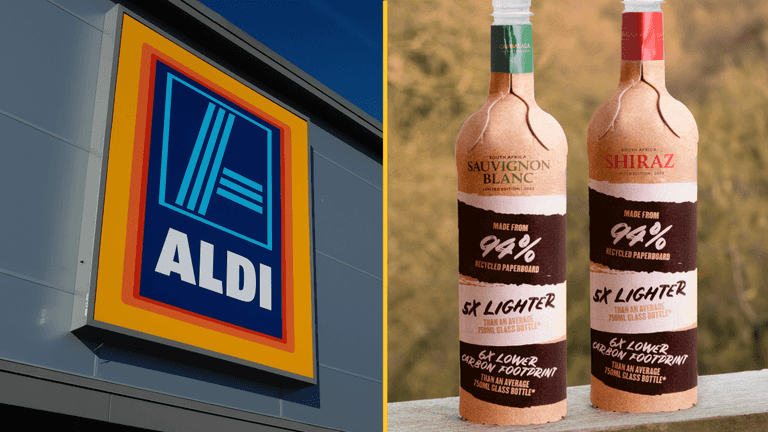 Aldi launches the UK’s first paper wine bottles in supermarkets Aldi launches the UK’s first paper wine bottles in supermarkets