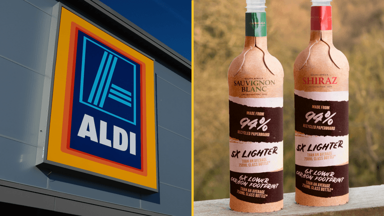 Aldi launches the UK’s first paper wine bottles in supermarkets Aldi launches the UK’s first paper wine bottles in supermarkets