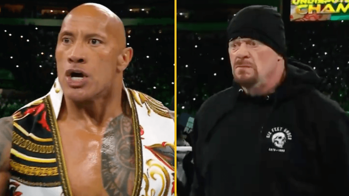 Fans are going wild over ‘the greatest five minutes in Wrestlemania history’, featuring John Cena, Undertaker and The Rock