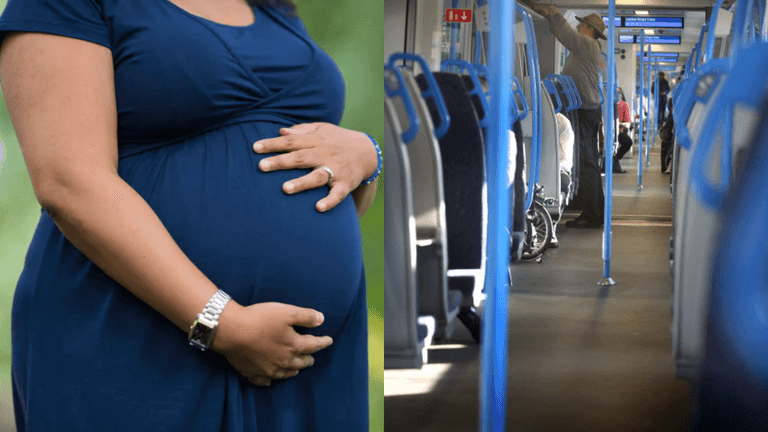 Man refuses to give up seat for pregnant woman because ‘he works long hours’ Man refuses to give up seat for pregnant woman because ‘he works long hours’