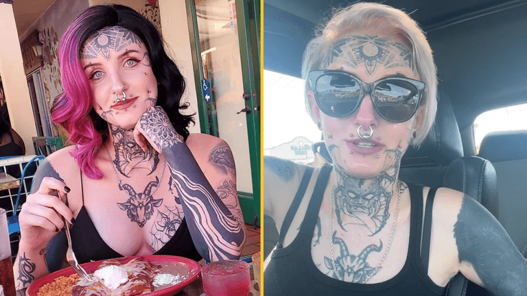Woman says she was ‘denied job’ because of her ‘demonic’ tattoos Woman says she was ‘denied job’ because of her ‘demonic’ tattoos