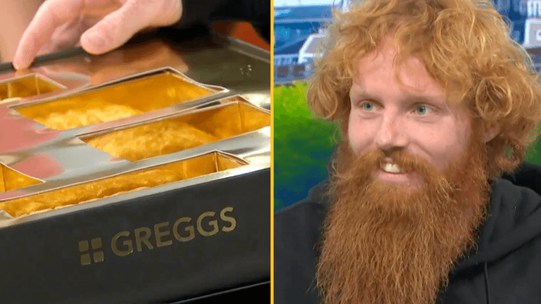 Hardest Geezer gifted Gold Greggs Box after running the length of Africa Hardest Geezer gifted Gold Greggs Box after running the length of Africa