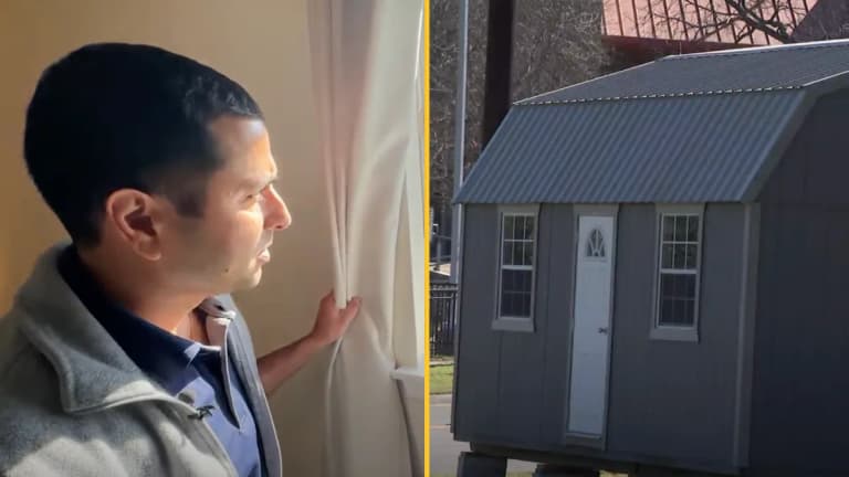 Airbnb owner finds tiny home on his land with man living inside Airbnb owner finds tiny home on his land with man living inside