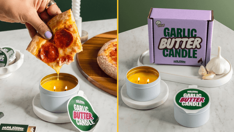 Papa Johns launches garlic butter candle that you can dip as it melts Papa Johns launches garlic butter candle that you can dip as it melts