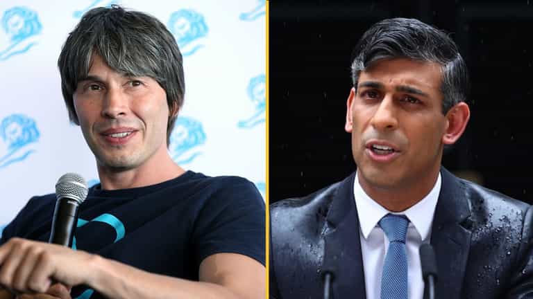 Prof Brian Cox responds to Things Can Only Get Better drowning out Rishi Sunak Prof Brian Cox responds to Things Can Only Get Better drowning out Rishi Sunak