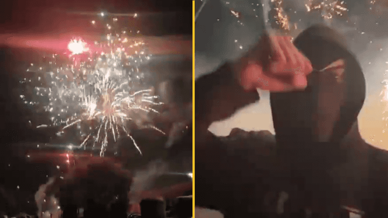 Arsenal fans set off fireworks at Man City ‘team hotel’ but make huge mistake Arsenal fans set off fireworks at Man City ‘team hotel’ but make huge mistake