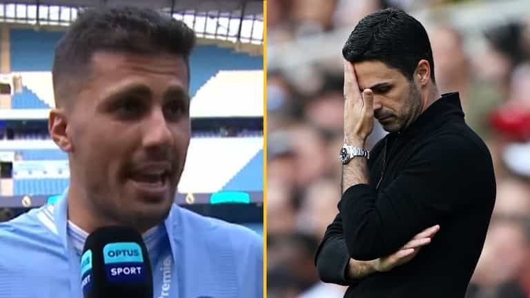 Rodri slams Arsenal’s mentality in post-match interview after winning Premier League Rodri slams Arsenal’s mentality in post-match interview after winning Premier League