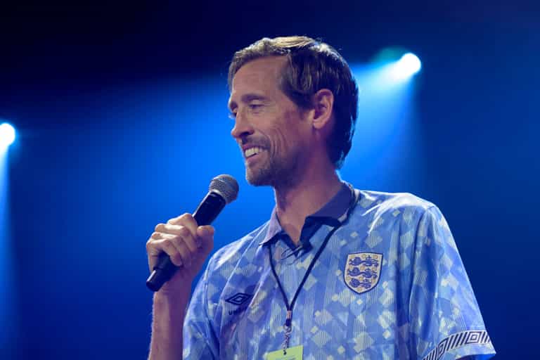 Peter Crouch has studio in tears after x-rated admission about Euros flag Peter Crouch has studio in tears after x-rated admission about Euros flag