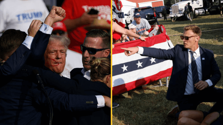 Heart-stopping moment secret service snipers shoot suspected Trump gunman Heart-stopping moment secret service snipers shoot suspected Trump gunman