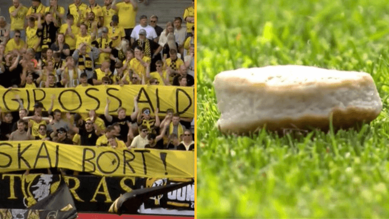Top-flight match abandoned as fans throw food onto pitch in VAR protest Top-flight match abandoned as fans throw food onto pitch in VAR protest