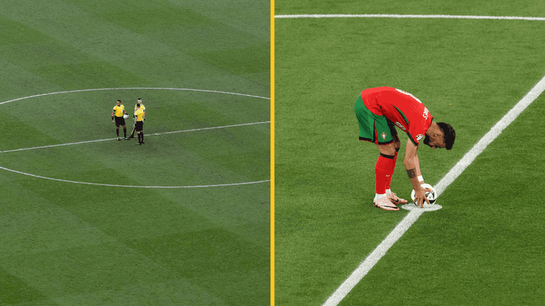 Fans are only just realising the purpose of the centre circle in football Fans are only just realising the purpose of the centre circle in football