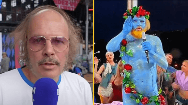Naked blue man breaks silence after Olympics appearance baffled fans Naked blue man breaks silence after Olympics appearance baffled fans