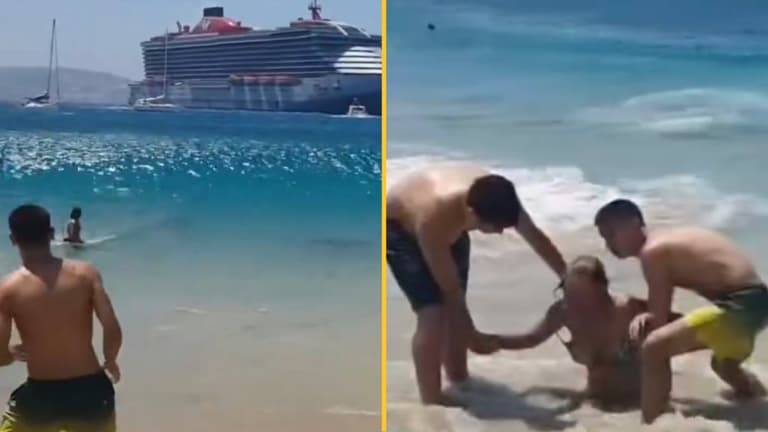 Captain arrested after ship swell injures tourists on Mykonos beach Captain arrested after ship swell injures tourists on Mykonos beach