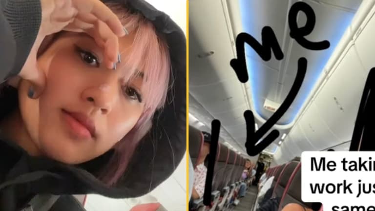 Woman ends up on same flight as boss after taking a sick day Woman ends up on same flight as boss after taking a sick day