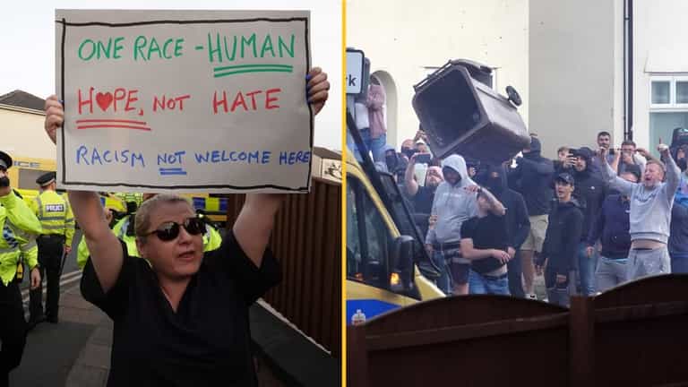Woman praised for standing up to rioters following Southport stabbings Woman praised for standing up to rioters following Southport stabbings