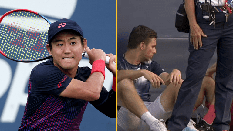 US Open star collapses during match in terrifying scenes US Open star collapses during match in terrifying scenes