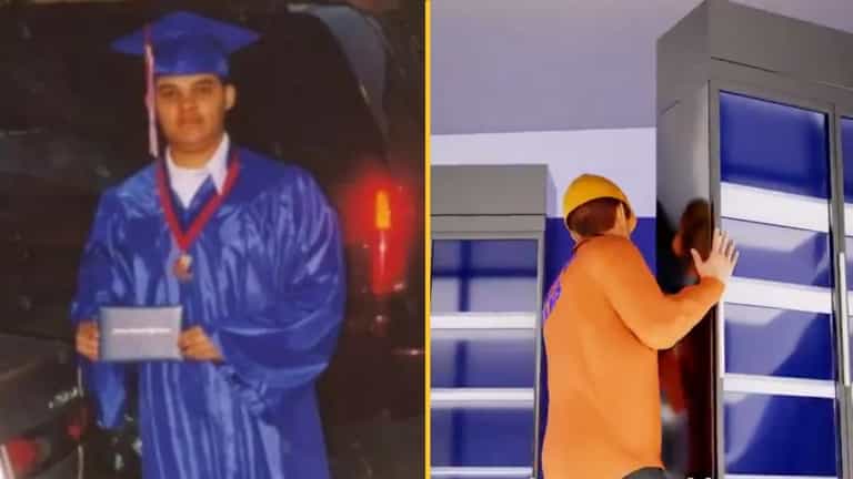 Shocking simulation shows what happened to man stuck behind a fridge for 10 years Shocking simulation shows what happened to man stuck behind a fridge for 10 years