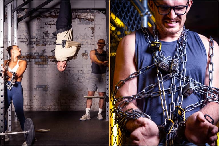 Gym offers ‘Houdini classes’ where members get chained up and suspended from the ceiling Gym offers ‘Houdini classes’ where members get chained up and suspended from the ceiling