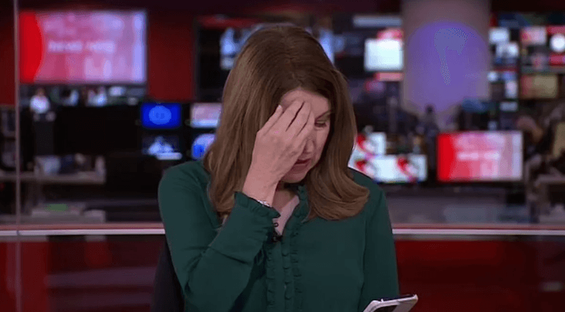 BBC presenter scrolls on her phone for full minute before realising she’s live on air