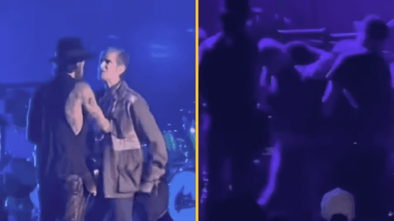 Wife of frontman of iconic band explains why he attacked guitarist on stage mid-song Wife of frontman of iconic band explains why he attacked guitarist on stage mid-song