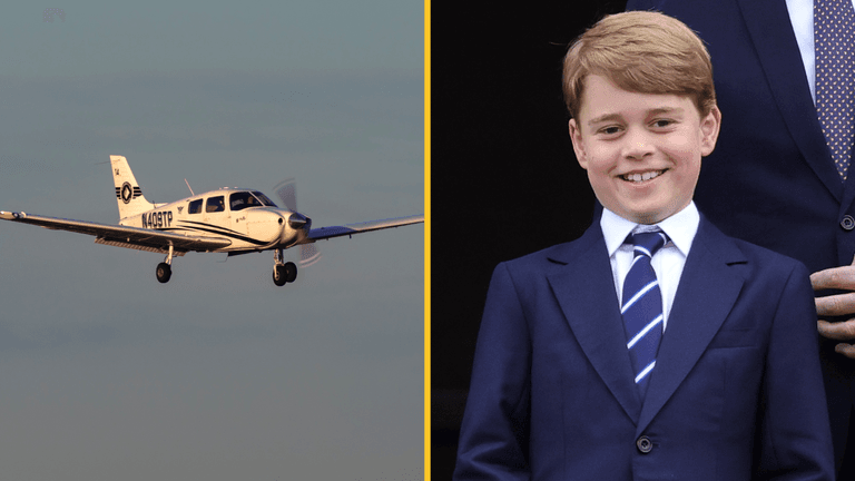 Prince George learns how to fly a plane aged 11 Prince George learns how to fly a plane aged 11