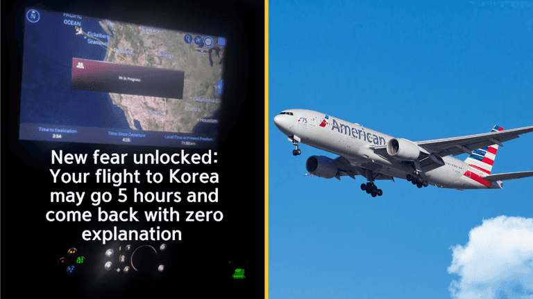 Travellers have ‘new fear unlocked’ as plane lands at same place it took off from after 9 hour flight Travellers have ‘new fear unlocked’ as plane lands at same place it took off from after 9 hour flight