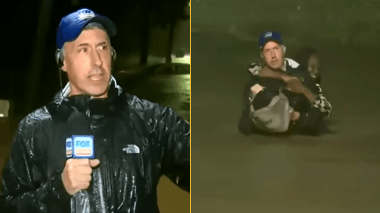 TV presenter abandons live broadcast to rescue drowning woman TV presenter abandons live broadcast to rescue drowning woman