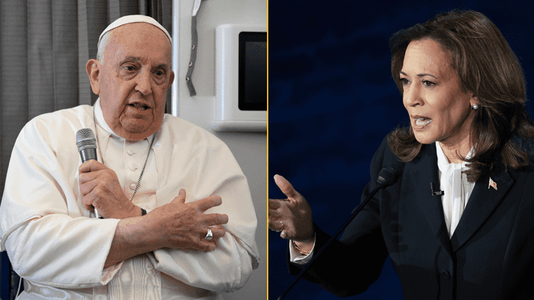 Pope compares Kamala Harris to ‘one who kills children’ in speech Pope compares Kamala Harris to ‘one who kills children’ in speech