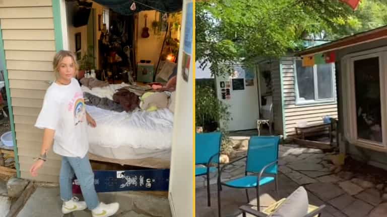 Woman avoids paying rent by living in a shed in her parents’ garden Woman avoids paying rent by living in a shed in her parents’ garden