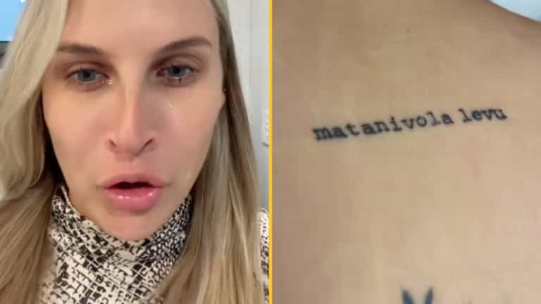 Woman horrified after finding out what her tattoo really means Woman horrified after finding out what her tattoo really means